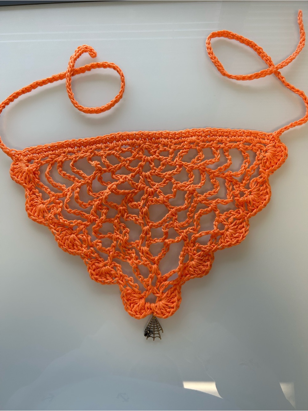 Crochet spiderweb bandana